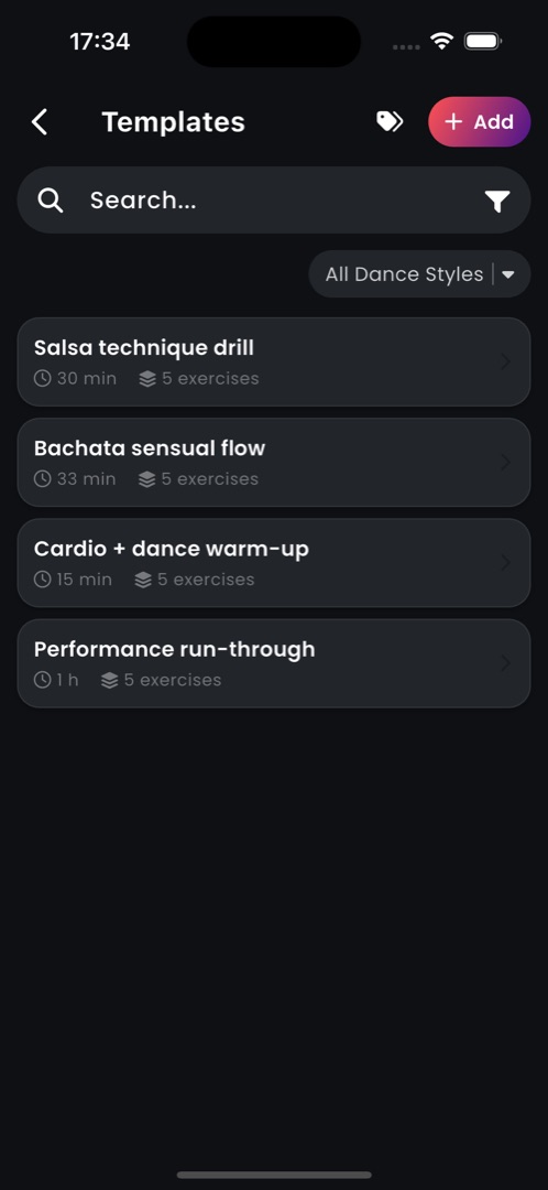 Reusable activity templates